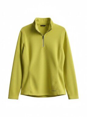 Eddie Bauer Quarter-Zip Fleece Pullover - Chartreuse / Lime Green - Size XL